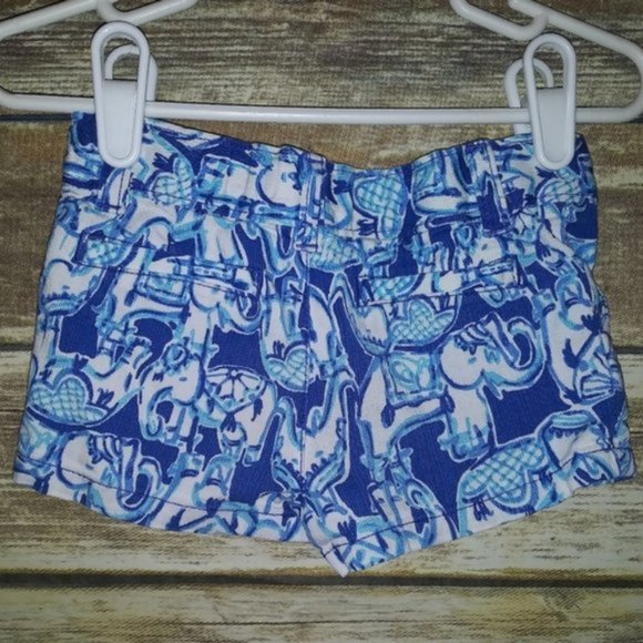 ⬇⬇ Lilly Pulitzer Elephant Get Trunky Shorts 2T - Picture 2 of 4